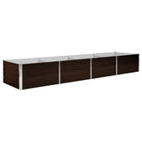 Garden Raised Bed Brown 320x80x45 cm Galvanised Steel 45716