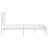Metal Bed Frame without Mattress with Headboard White 135x190cm 353487