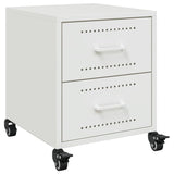 Bedside Cabinets 2 pcs White 36x39x43.5 cm Steel 846637