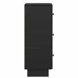 Drawer Cabinet Black 33 x 34.5 x 90 cm Engineered Wood 893926