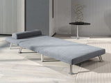 Single Velvet-Feel Sleeper Chair - Grey T3398P342408