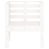 Garden Chairs 2 pcs White 61.5x53x71 cm Solid Wood Pine 825129
