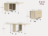 Six-Person Drop Leaf Dining Table - Natural/White T3398P343630