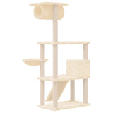 Cat Tree with Sisal Scratching Posts Cream 131 cm 171603