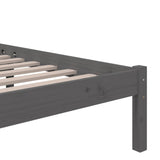 Bed Frame without Mattress Grey Solid Wood 120x200 cm 814881