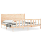 Bed Frame without Mattress 200x200 cm Solid Wood Pine 3192771
