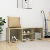 Shoe Storage Bench Sonoma Oak 105x35x35 cm Engineered Wood 804466