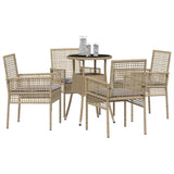 Garden Dining Set 5 pcs Beige Poly rattan 3334948
