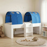 Bed with Tunnel 4 pcs White and Blue Engineered Wood 3423547