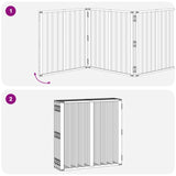Dog Gate 8 pcs Black 60 x 60 cm Galvanised Steel 892022