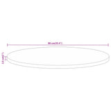 Table Top 90x2.5 cm Round Solid Wood Reclaimed 370032