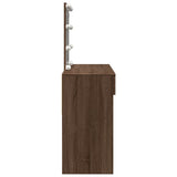 Dressing Table with LED Brown Oak 100x40x130 cm 848198