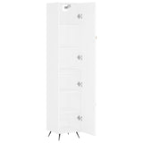 Highboard White 34.5x34x180 cm Engineered Wood 3198761