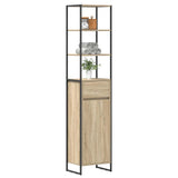 Bathroom Cabinet Sonoma 40 x 30 x 180 cm Engineered Wood 886493