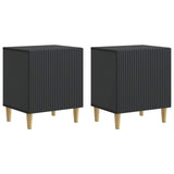 Bedside Cabinet 2 pcs Black 43 x 34.5 x 50 cm Engineered Wood 894568
