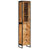 Bathroom Cabinet 40x27x190 cm Iron and Solid Wood Acacia 3217118
