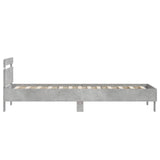 Bed Frame with LED Concrete Grey 80 x 200 cm Engineered Wood 8008997