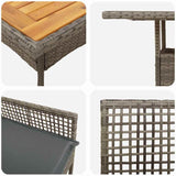 Garden Dining Set 5 pcs Grey Poly rattan 3334938