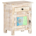 ZNTS Bedside Cabinet 40x30x50 cm Rough Acacia Wood 320233