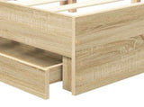 Bed Frame with Drawer Sonoma Oak 120 x 190 cm Engineer Wood 3412618