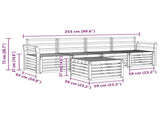 Outdoor Sofa Set 5 pcs White Solid Acacia Wood 3391354
