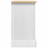 Bedside Table Corona White 35 x 32.5 x 58 cm Solid Pine Wood 42021184