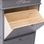 ZNTS Shoe Cabinet Grey 50x28x98 cm Paulownia Wood 284090