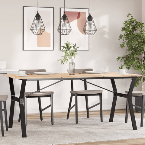 ZNTS Dining Table Legs Y-Frame 160x80x73 cm Steel 357936