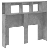 LED Headboard Concrete Grey 120x18.5x103.5 cm Engineered Wood 837340