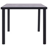 281861 Dining Table Black and Concrete Grey 200x100x75 cm MDF