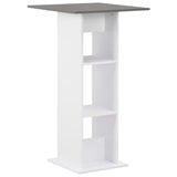 ZNTS Bar Table White and Anthracite Grey 60x60x110 cm 280210