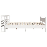 Bed Frame with Headboard White 180x200 cm Super King Solid Wood Pine 3306295