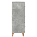 Drawer Cabinet Concrete Grey 33 x 34.5 x 90 cm Engineered Wood 894158