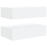 TV Cabinets with LED Lights 2 pcs White 60x35x15.5 cm 842887
