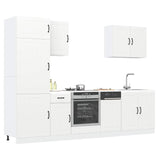 ZNTS 7 Piece Kitchen Cabinet Set Kalmar White Engineered Wood 3314771