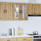 Kitchen Wall Cabinet with Glass Door Porto Artisan Oak 854156