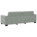 Sofa Set with Cushion 3 pcs Grey 221 x 78 x 80 cm Velvet 3324639
