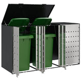 Wheelie Bin Storage for 3 Bins Anthracite 204 x 77.5 x 115.5 cm 3394779