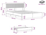Bed Frame with Storage and Headboard Artisan Oak 120 x 200 cm 3445804
