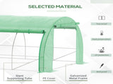 Polytunnel Greenhouse Walk-in Grow House Tent with Roll-up Sidewalls, Zipped Door and 6 Windows, T3398P325242