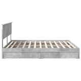 Storage Bed Concrete Grey 180 x 200 cm Engineered Wood 3410773