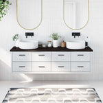 Bathroom Countertop Dark Brown 180x60x cm Treated Solid Wood 3156263