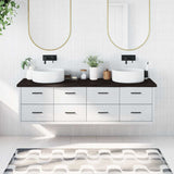 Bathroom Countertop Dark Brown 180x60x cm Treated Solid Wood 3156263