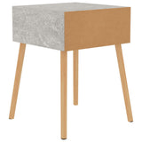 ZNTS Bedside Cabinet Concrete Grey 40x40x56 cm Engineered Wood 326803