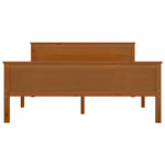 ZNTS Bed Frame without Mattress Honey Brown Solid Wood Pine 140x200cm 322191