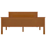 ZNTS Bed Frame without Mattress Honey Brown Solid Wood Pine 140x200cm 322191