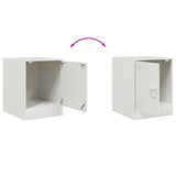 Bedside Cabinets 2 pcs White 34.5x39x44 cm Steel 841618