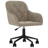 Office Chair with Wheel Light Grey 56 x 61.5 x 72 cm Velvet 42025222