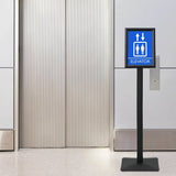 Pedestal Poster Stand Silver A4 Cast Iron 42020978