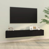 Wall TV Cabinets 2 pcs Black 100x30x30 cm Engineered Wood 804545